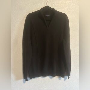 Patrick assaraf 1/4 zip 100% merino wool pullover sweater